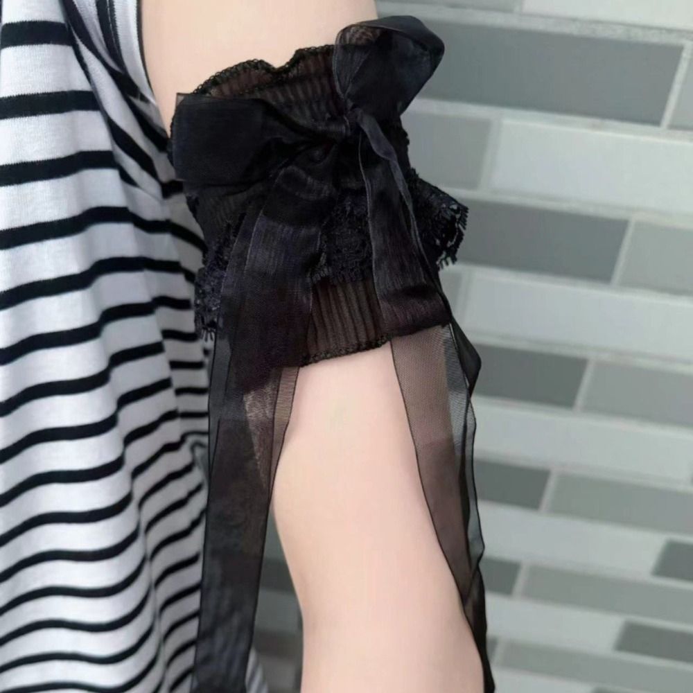 Elastic Lace Trim - Manguitos de encaje estilo Lolita con