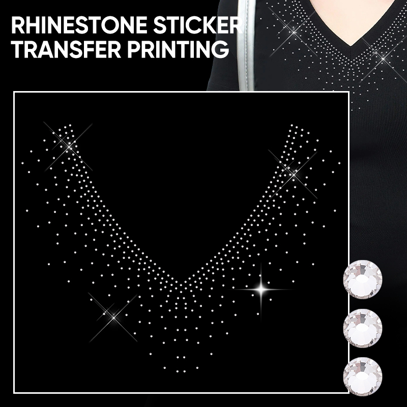 Hotfix Rhinestone Sheet - QIAO 1/2/4/6 Piezas Pegatinas Termoadhesivas de