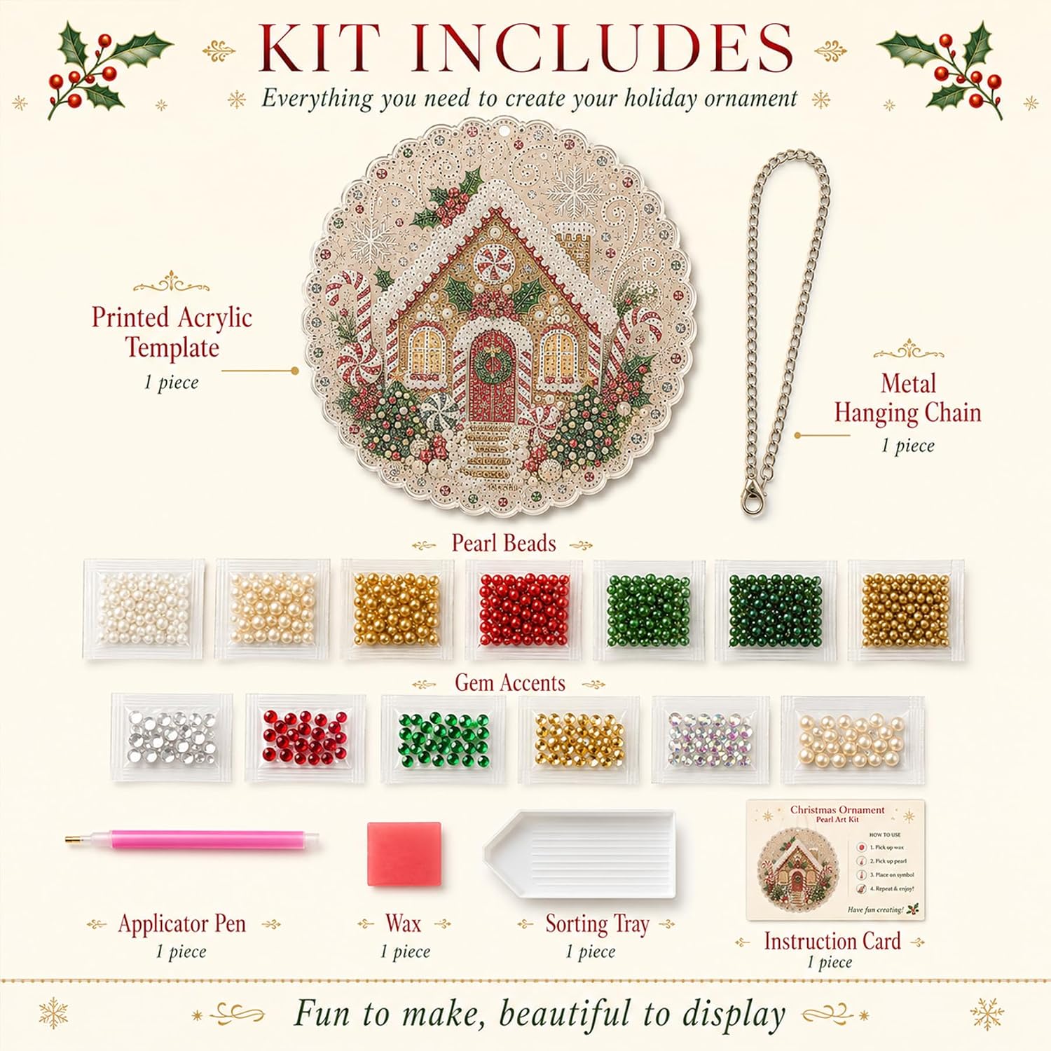 Kit de pintura de diamantes de - Pearl Trim Chain reseña y precio