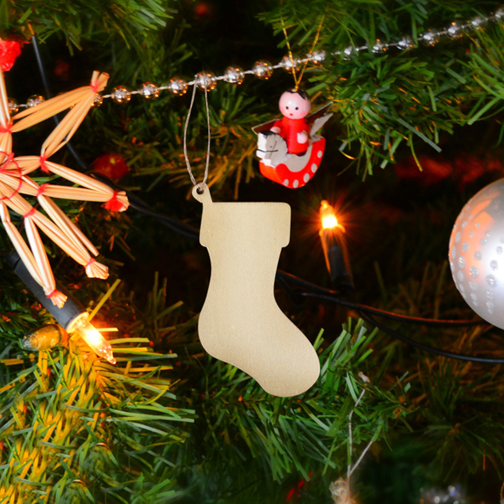 10 Piezas de Adornos de Madera - Christmas Craft Embellishment reseña y precio