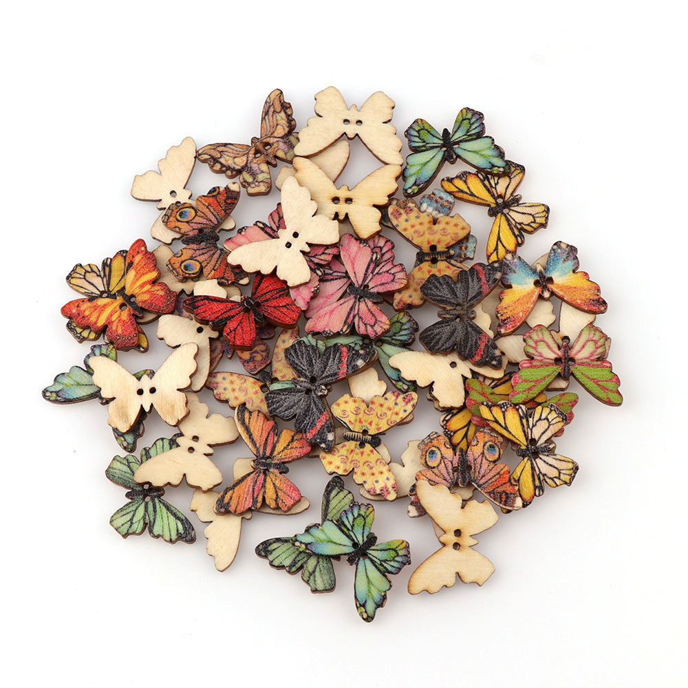 50 botones de madera con forma - Embellishments For Scrapbooking reseña y precio