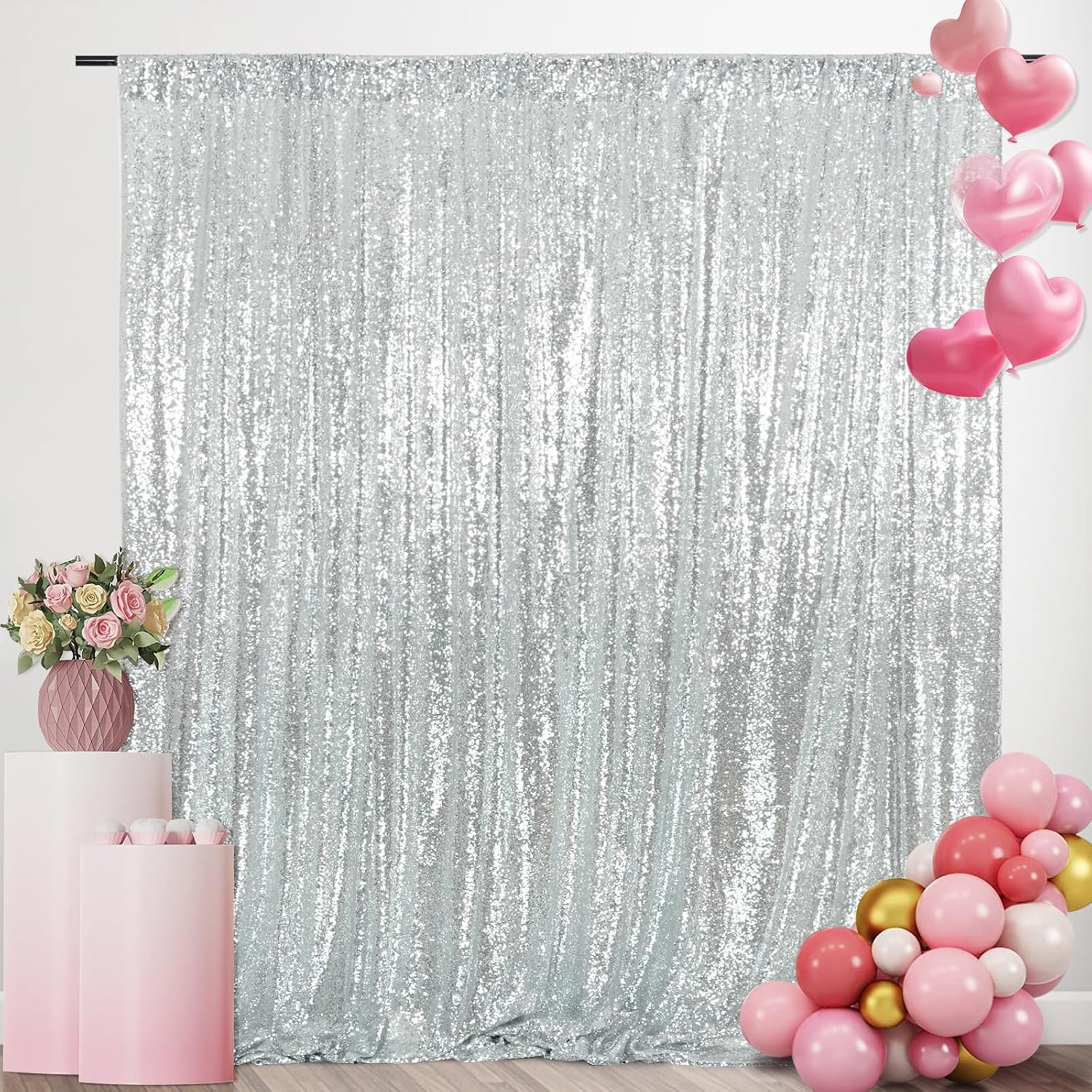 Cortinas de Lentejuelas Platea - Sequin Fabric Panel reseña y precio
