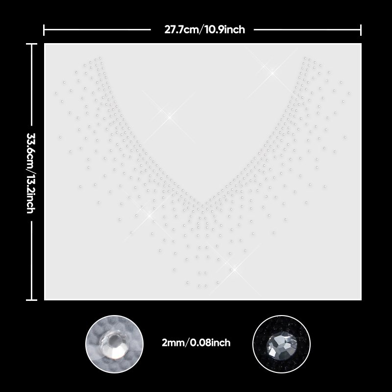 QIAO 1/2/4/6 Piezas Pegatinas  - Hotfix Rhinestone Sheet reseña y precio