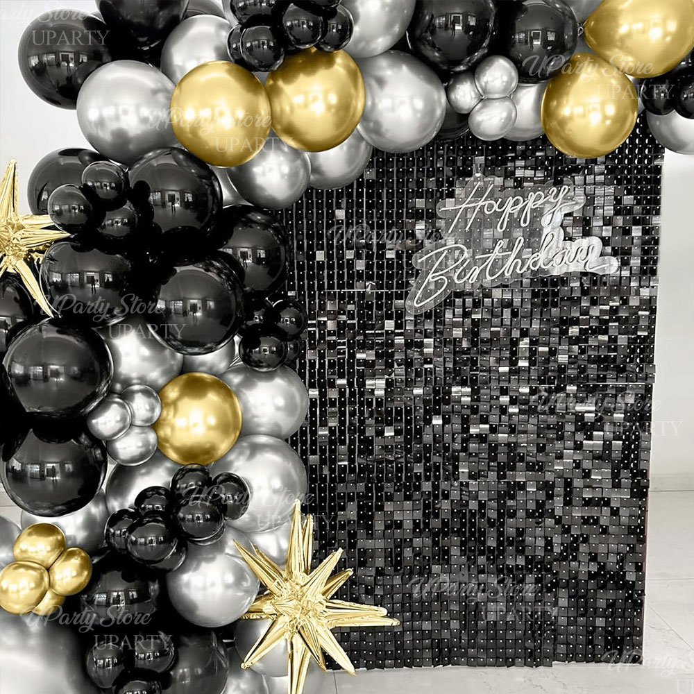 Fondo de pared brillante negro - Sequin Fabric Panel reseña y precio