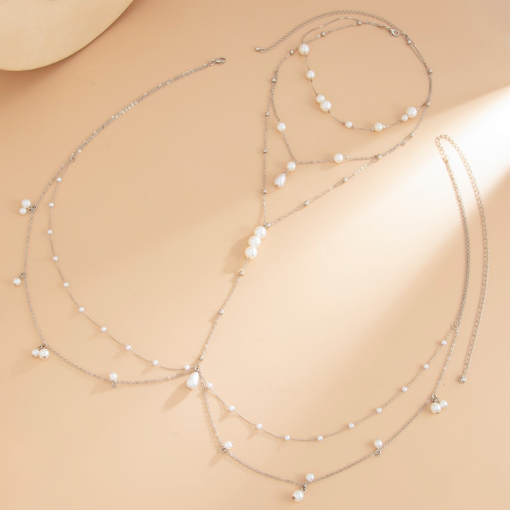 Collar de perlas de imitación  - Pearl Trim Chain reseña y precio